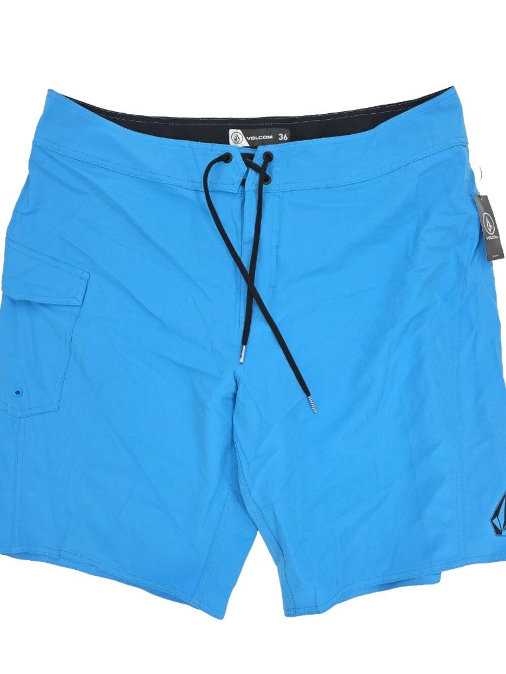 Volcom Manic 2 Boardshorts Mens 36x9" Light Blue Stretch Swim Quick Dry Solid